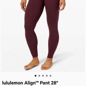 Lululemon Align 28” berry leggings